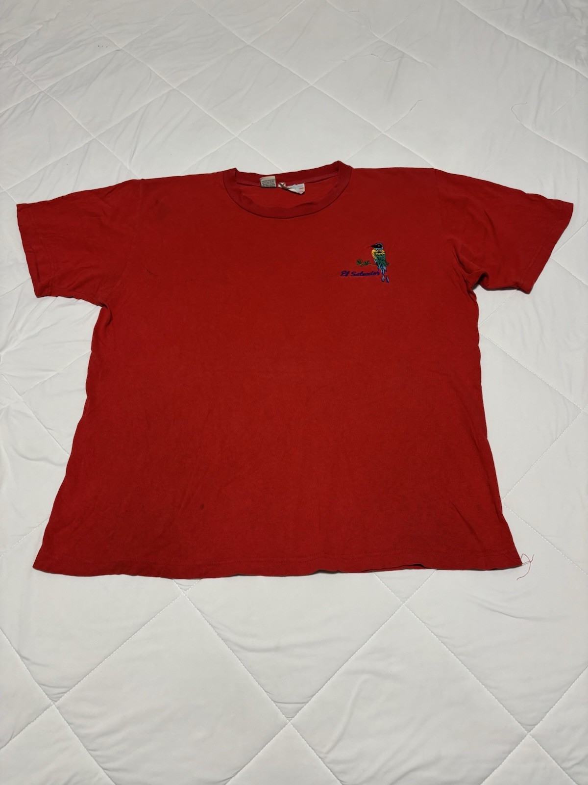 Vintage El Salvador Torogoz Souvenir T-Shirt Size L Travel Vacation Motmot Bird gallery