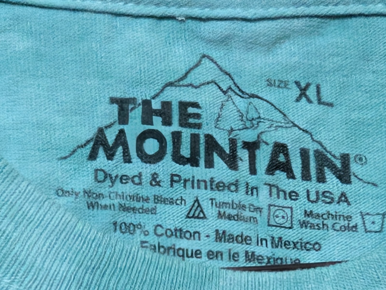 The Mountain Men's T-shirt Green Colorwear Cat Pet Retired Logo XL #1507 NWOT gallery