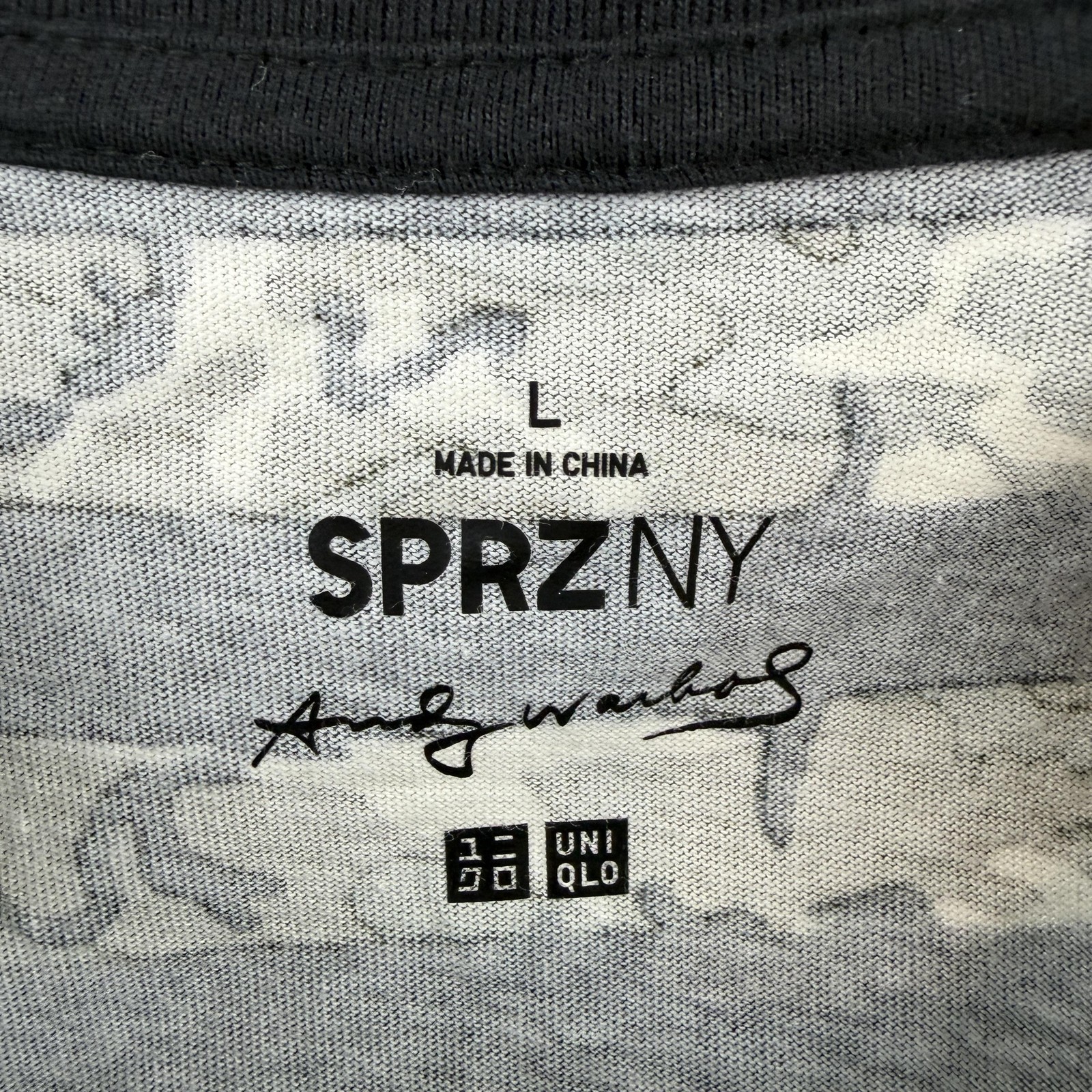 Uniqlo SPRZ NY Shirt Mens Large Green Andy Warhol Camo Stripe Tee T-Shirt gallery
