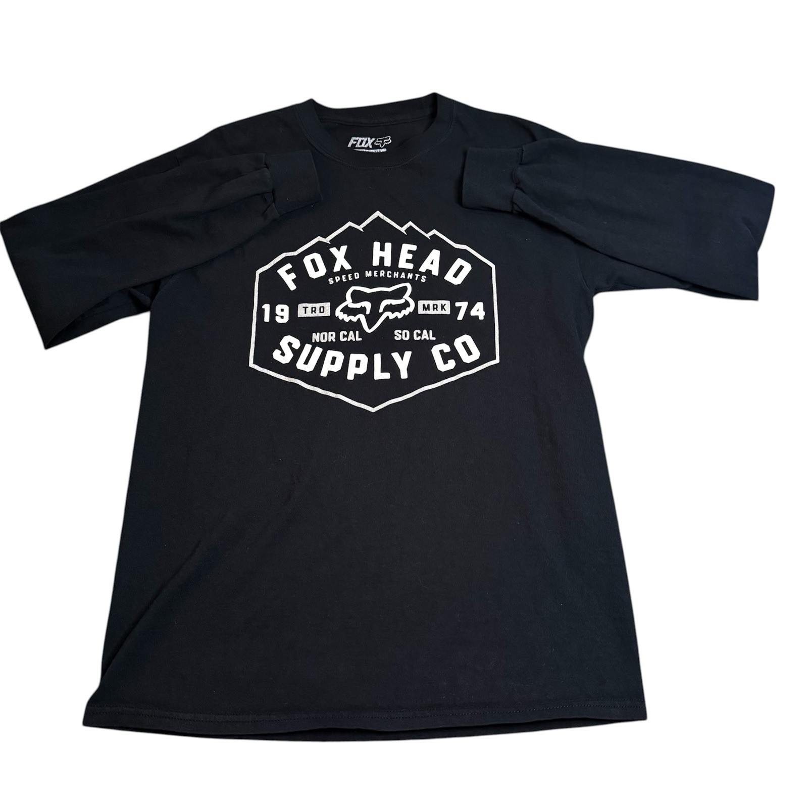 Fox Racing Backbone Tech Tee Motocross Mens T Shirt Black Size Medium gallery