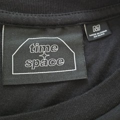 Time Space Black Graphic T-Shirt Utility Pocket Techwear Streetwear Size M