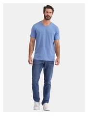 GEORGE Men’s Size S (34-36) V-Neck Tee Short Sleeve Shirt • Blue Ash Heather