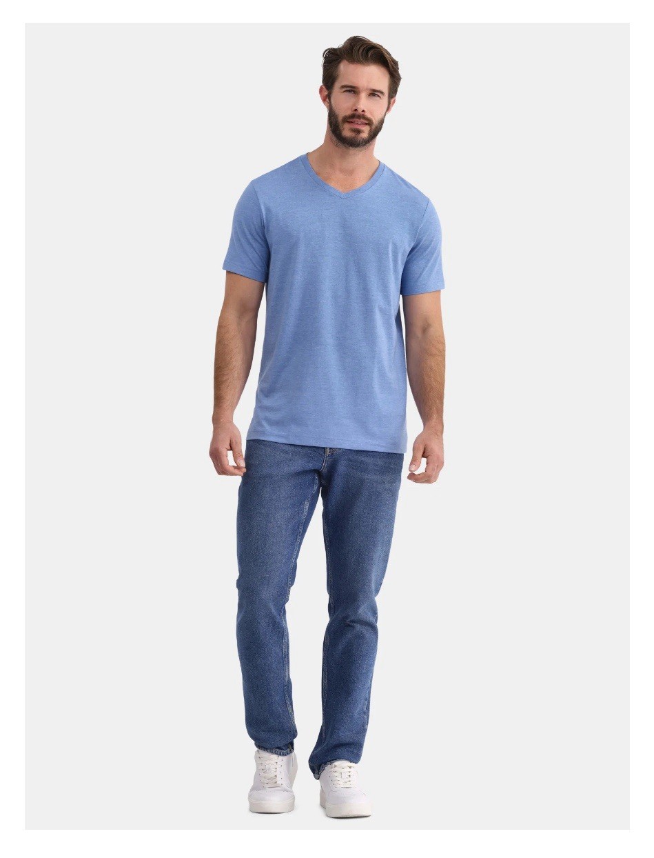 GEORGE Men’s Size S (34-36) V-Neck Tee Short Sleeve Shirt • Blue Ash Heather gallery