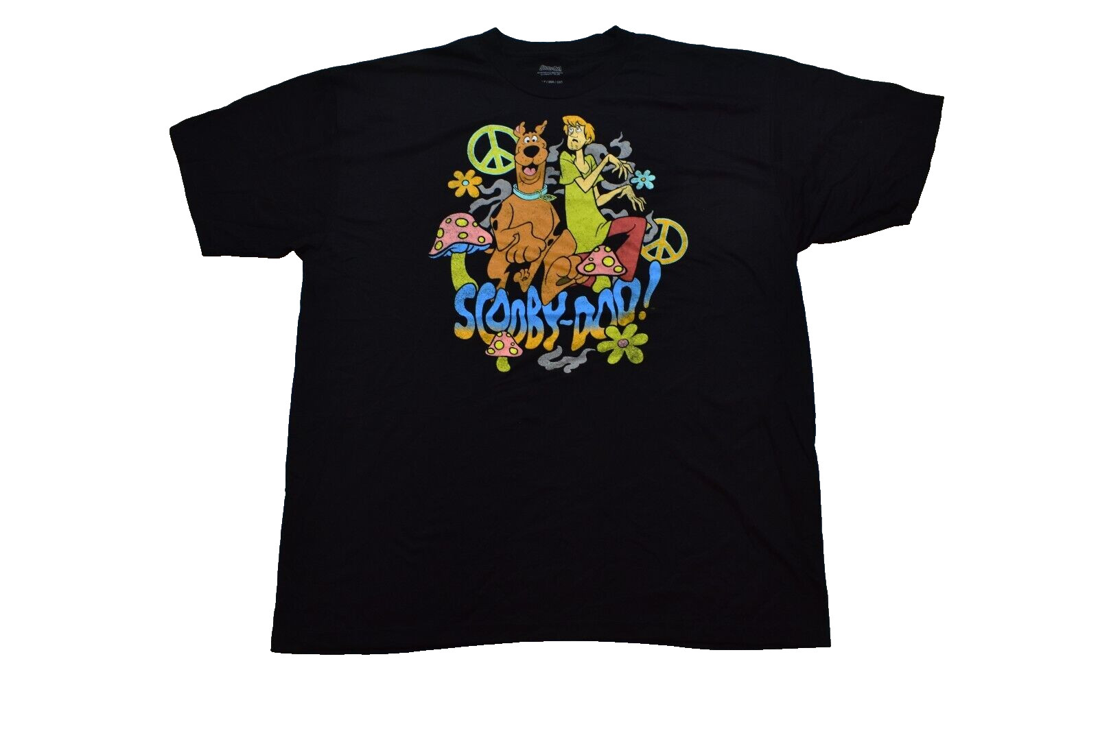 Scooby-Doo! Mens Big & Tall Scooby Shaggy Peace Mushrooms Flowers Shirt New 3XLT gallery