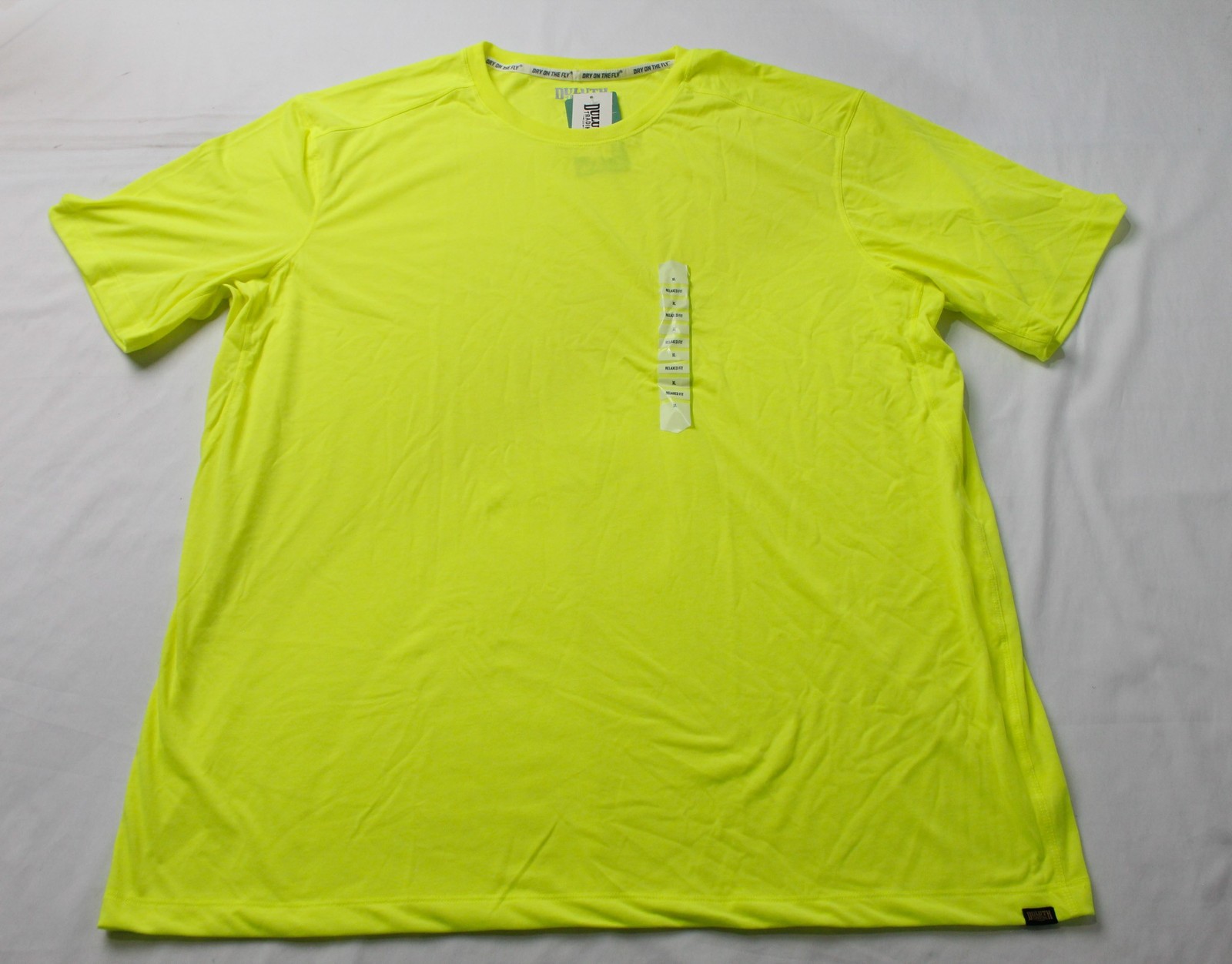 Duluth Trading Co Mens Relaxed Fit Short Sleeve Shirt NN7 High Vis Yellow XL NWT gallery