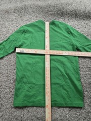 Apple T Shirt Medium Green Long Sleeve Crew Neck Cotton Graphic Employee
