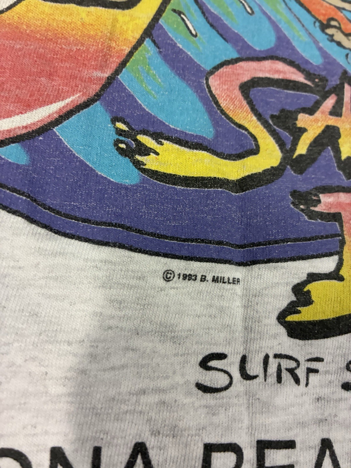 Vtg 93s salty dog surf shop tshirt Beach Surfing florida Size 2XL Single Stitch gallery
