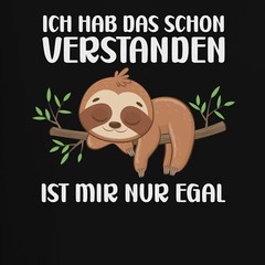 Understood I Don’t Care Sloth Sleep Funny Saying Irony Men’s T-Shirt