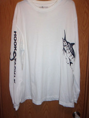 FISHING JERSEY HOOK n TACKLE white XL jersey snook redfish trout