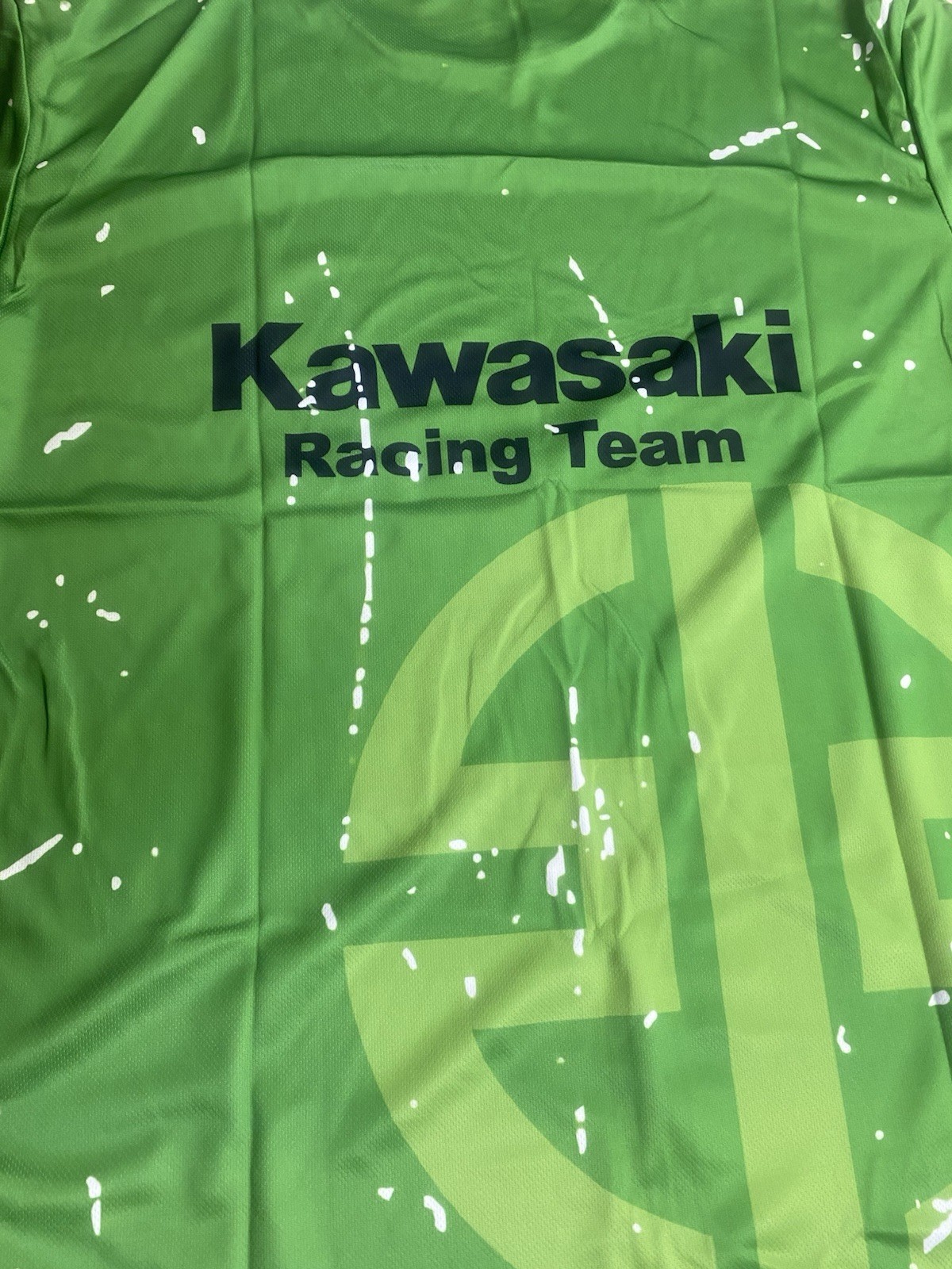 Men XL Motorcycle Quick Drying T-Shirt With Kawasaki Ninja Logo Green gallery