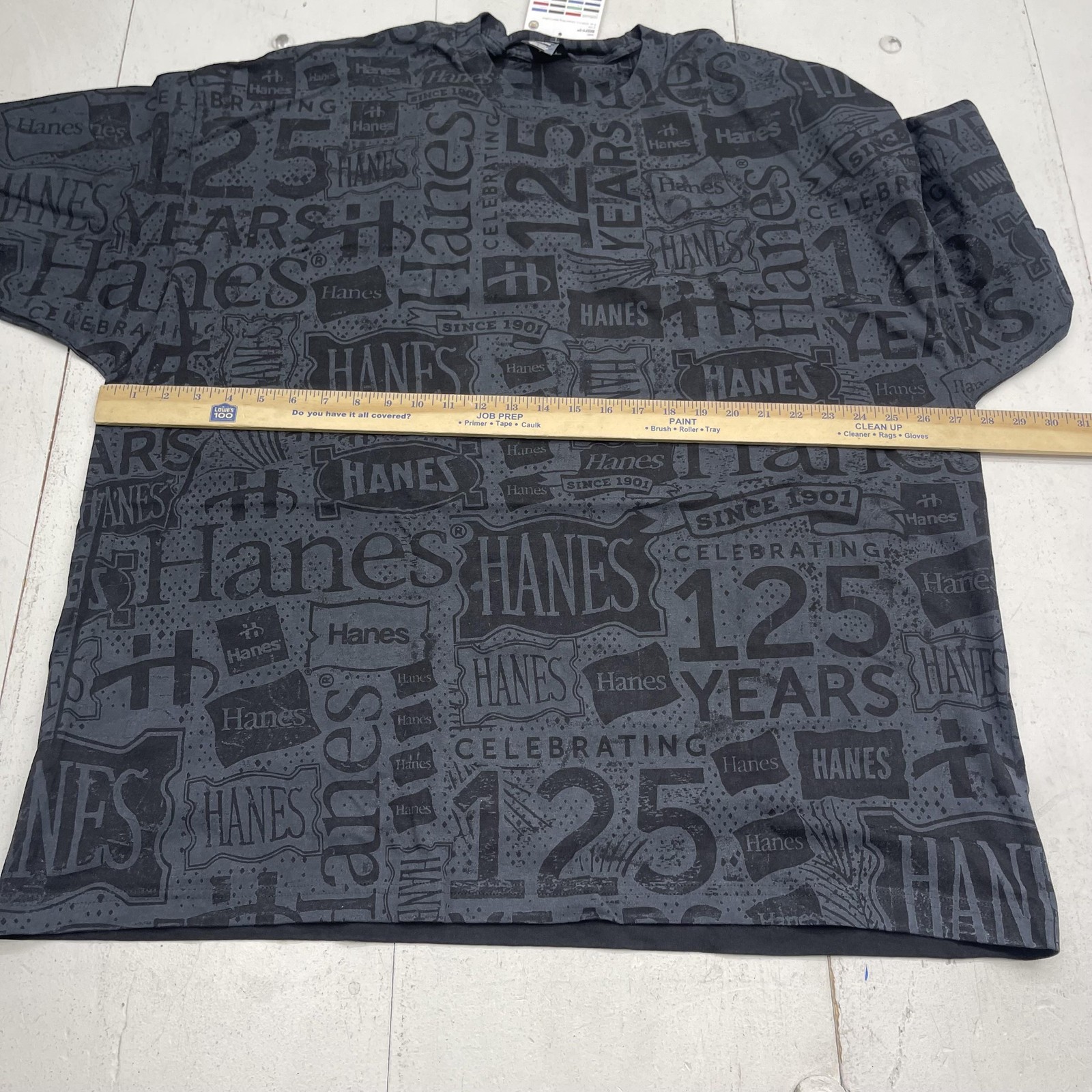 Hanes Shirt Mens 3XL Gray 125 Years Anniversary Graphic Tee Beefy-T 5180 Allover gallery