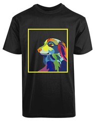 Rainbow Cute Dog In Box New Mens Shirt Colorful Vibrant Elegant Tee