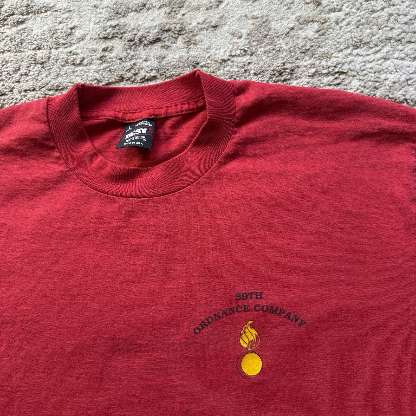 VTG 39th Ordinance Company Second To None US Army Unit Tee Military Mens Large gallery