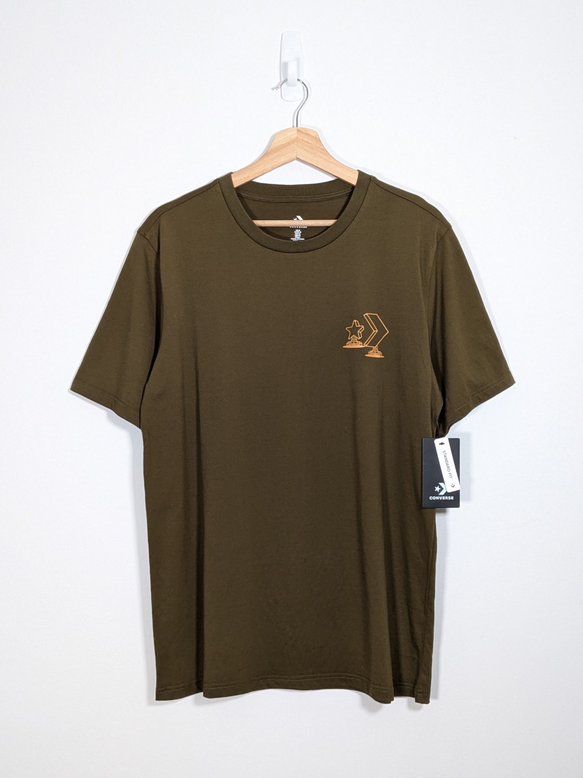 Converse Holiday Skate Tee Graphic Print Short Sleeve T-shirt Medium Khaki gallery