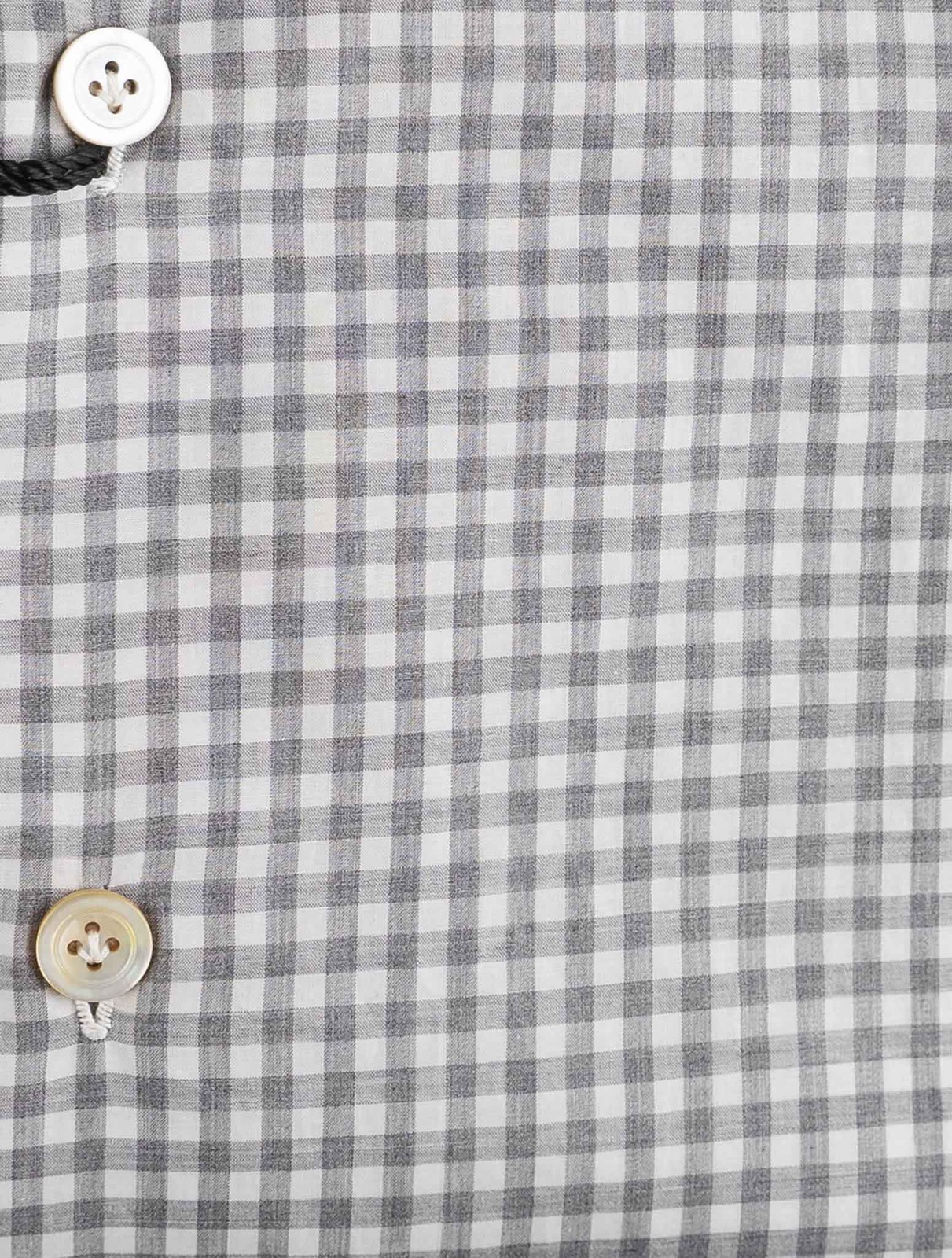NEW KITON GRAY WHITE COTTON SHIRT EU 56 - US 46 - 2XL S21C5072 gallery