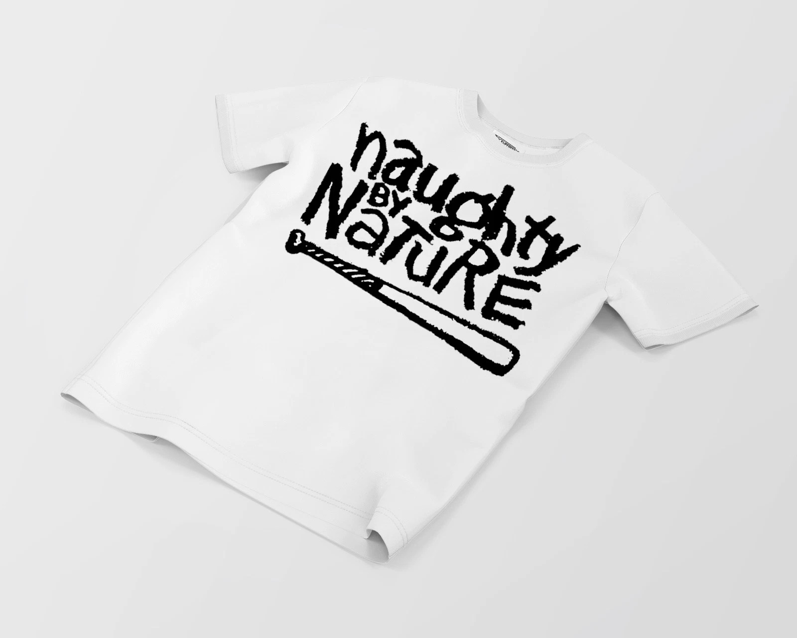 Naughty Classic Fit Cotton T-Shirt available in black or white, sm-2xl gallery