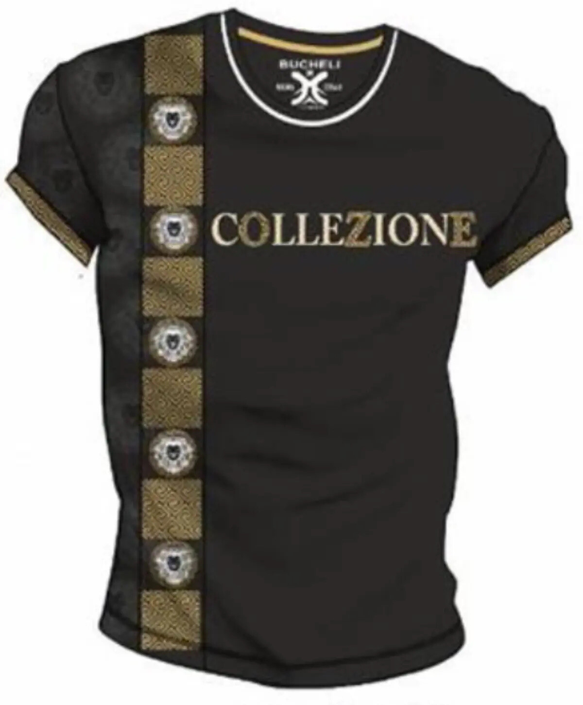 Men's Bucheli Cotton T Shirt,Italian Style,Slim Fit,Stretch M L.…A12.A gallery