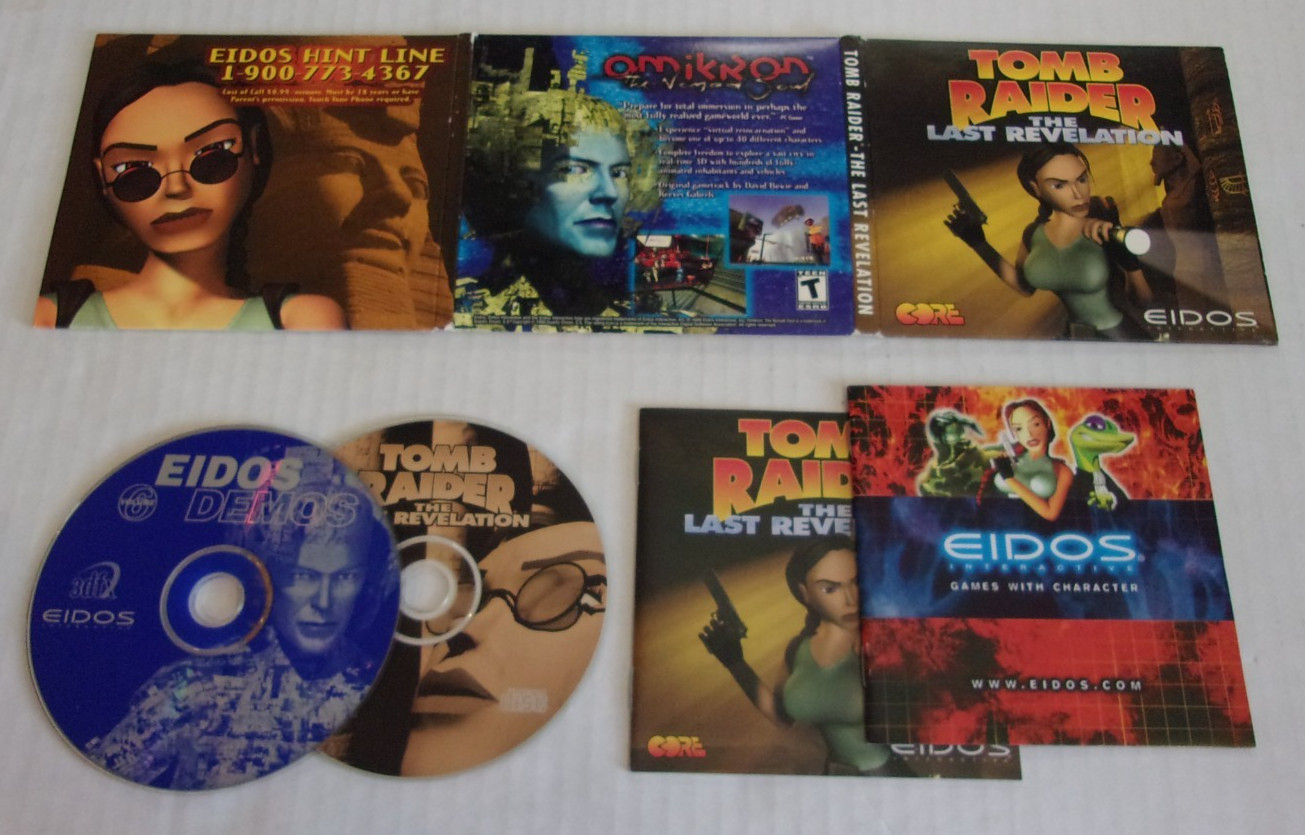 Used Cased Tomb Raider Last Revelation w/Manual Windows PC Free Shipping!