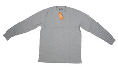 City Lab Classic Waffle Thermal Long Sleeve Heather Gray Shirt Mens XL
