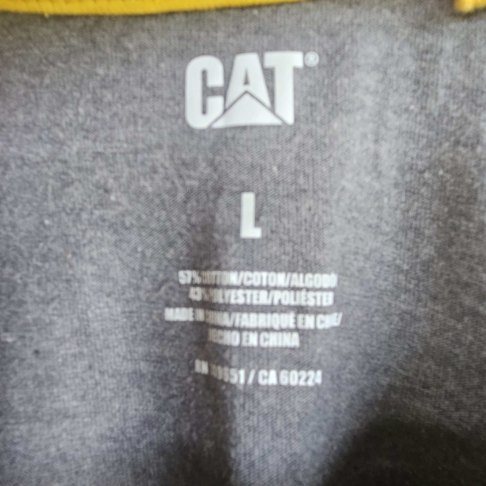Gray Long Sleeve Workwear Men's Tee Shirt Size Large Cotton Blend gallery