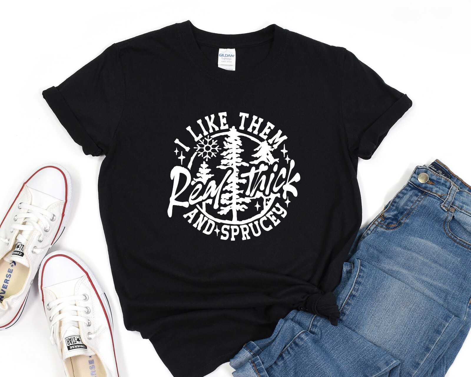 I Like Them Real Thick And Sprucey Shirt, Oversize Tee, Christmas Gift gallery