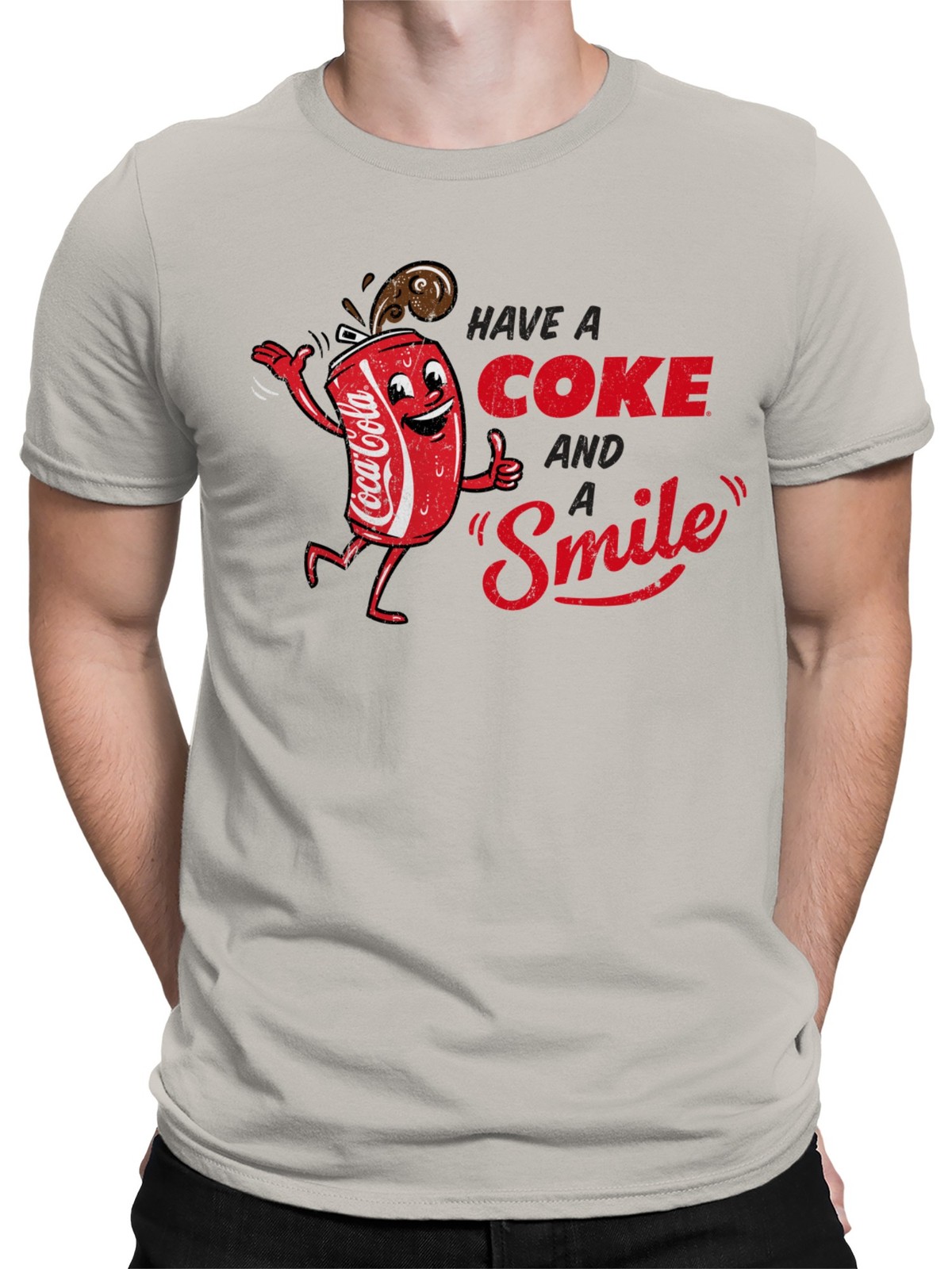 Officially Licensed Coca Cola Have a Coke and Smile Men's T-shirt gallery