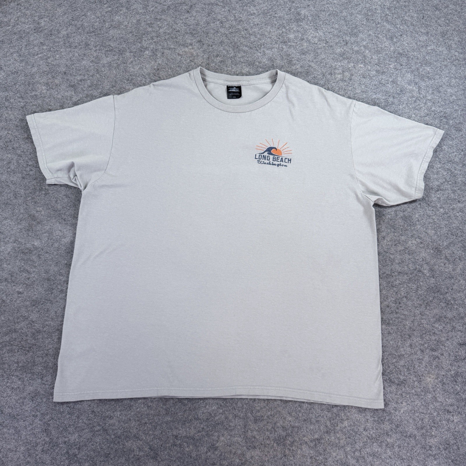 Prairie Mountain Long Beach Washington Beach Graphic T-Shirt Men’s Size XXL Gray