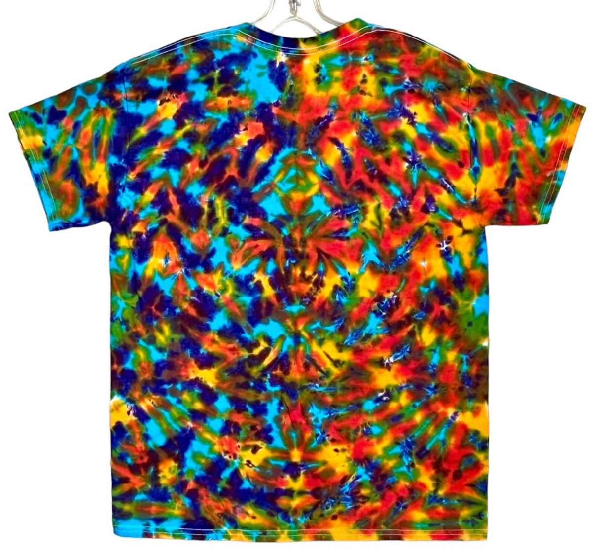 Tie Dye Shirt | Rainbow Blotter Scrunch | Handmade | Unisex | Tall | Women's gallery