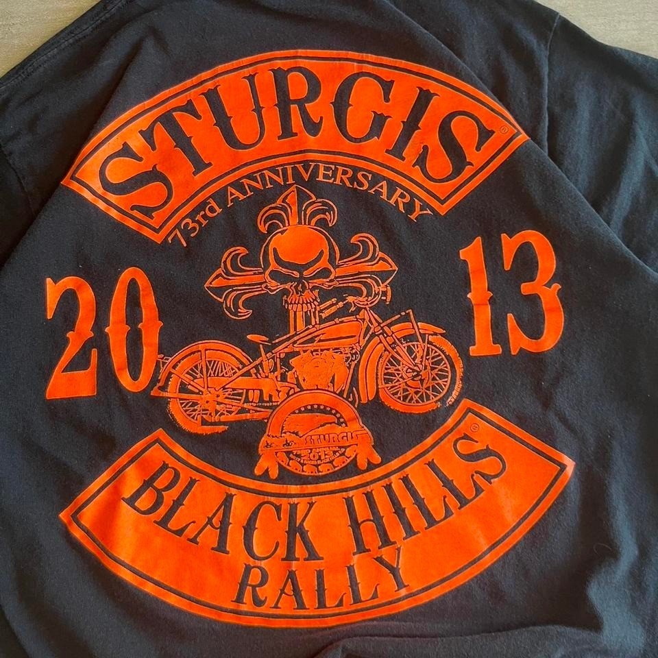 Gildan Sturgis 73rd Anniversary Black Hills Rally 2013 Graphic T-Shirt Black M gallery
