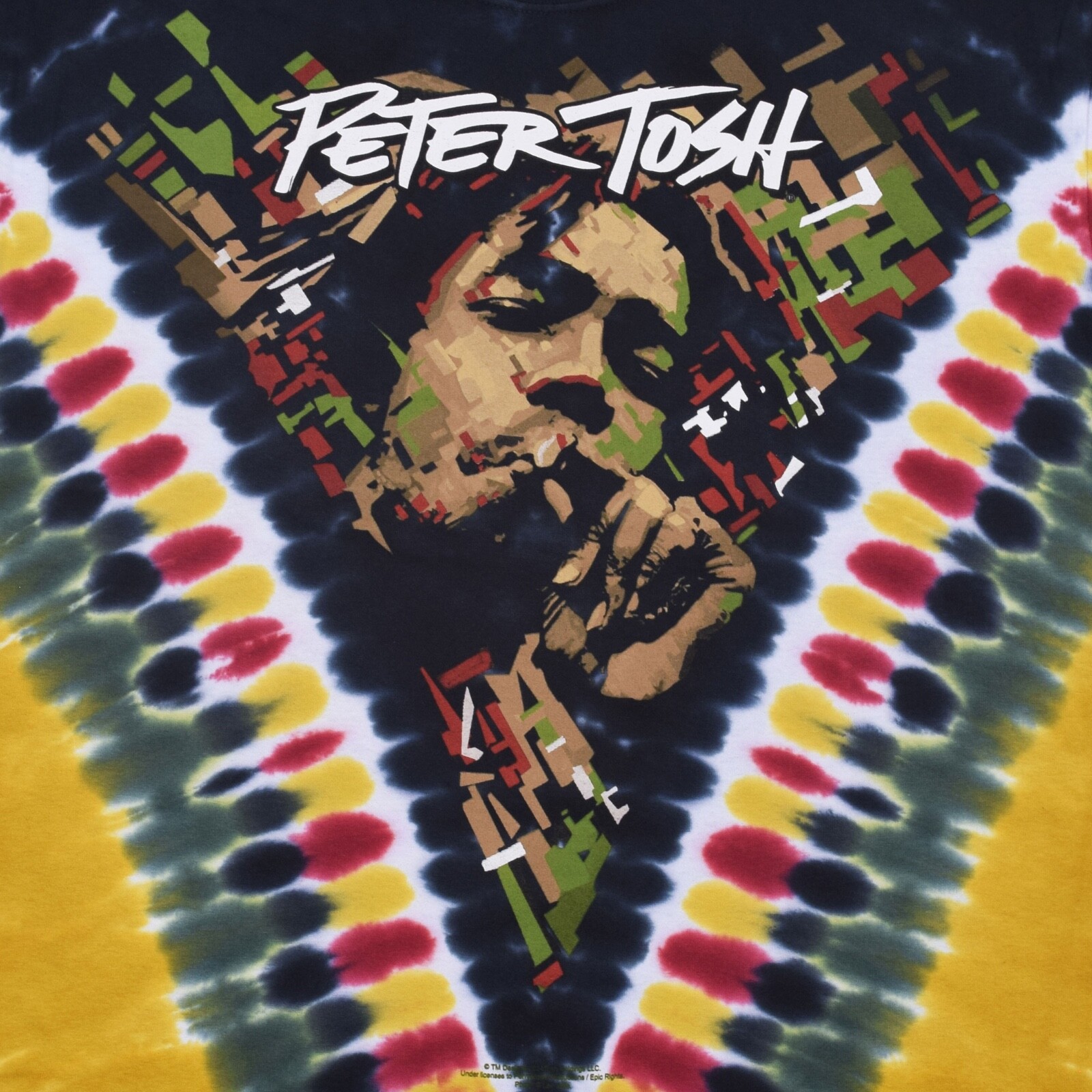 PETER TOSH-GOLDEN V-TIE DYE T-SHIRT M,L,XL,XXL WAILERS-REGGAE-Legalize It gallery