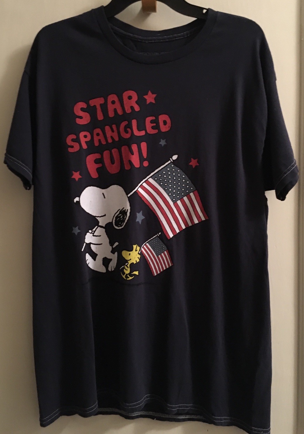 PEANUTS SNOOPY USA PATRIOTIC “Star Spangled Fun” T-SHIRT S/S MENS SIZE M NEW gallery