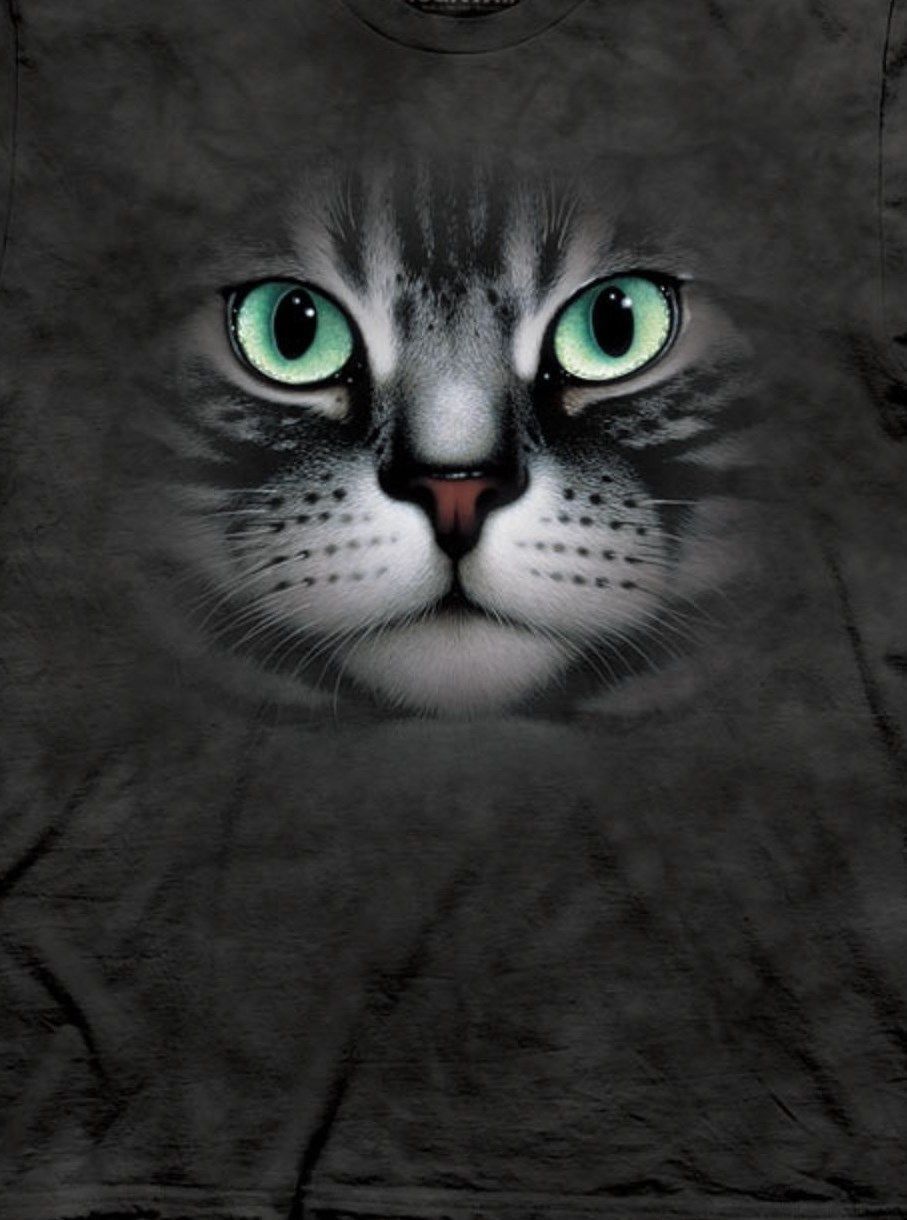 The Mountain Emerald Eyes Cat Kittens Cats Cute Russian Blue Animal T-Shirt S-4X gallery