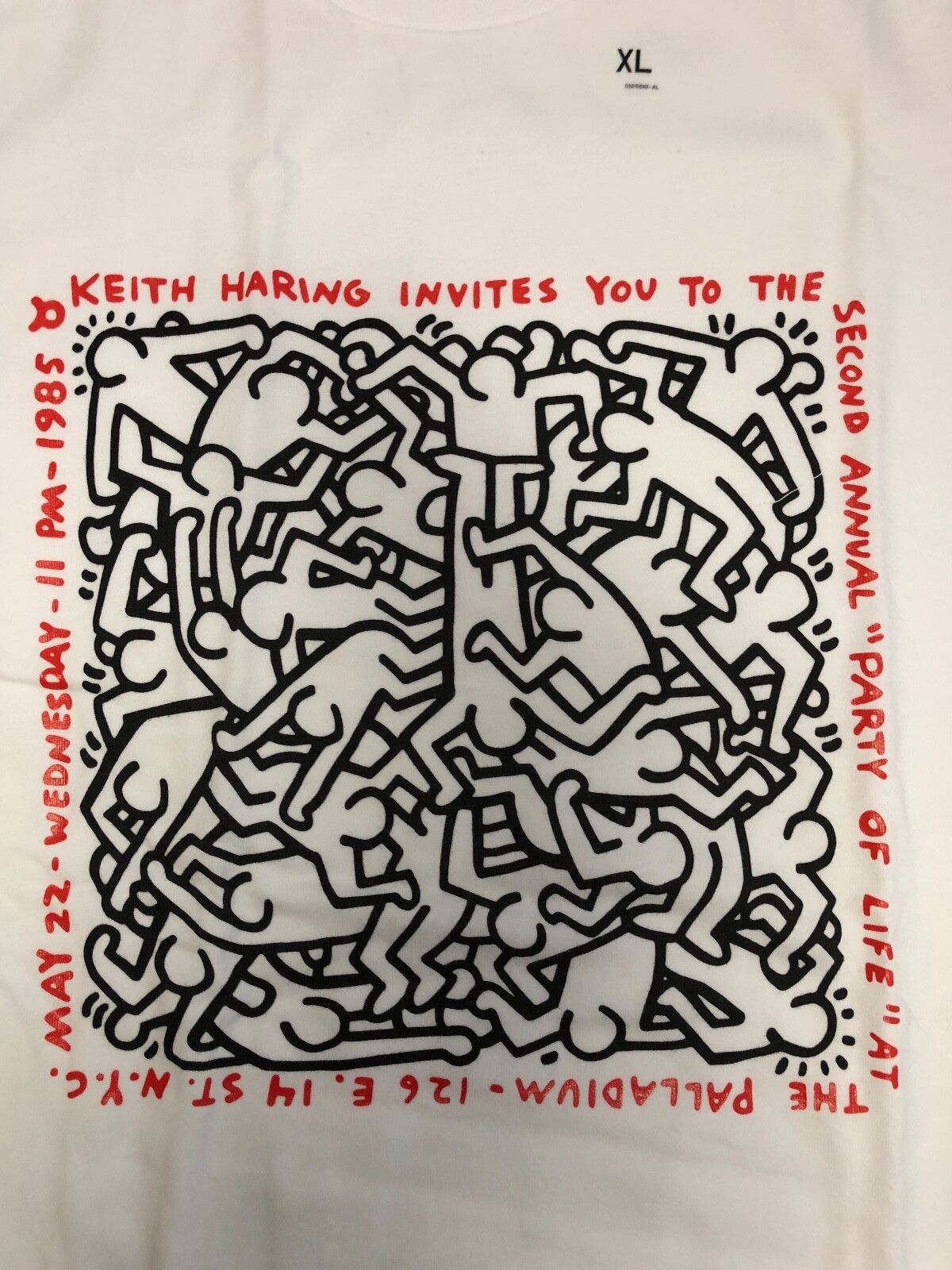 Keith Haring X UNIQLO SPRZ NY Graphic T-shirt White US size S-XL Party of Life