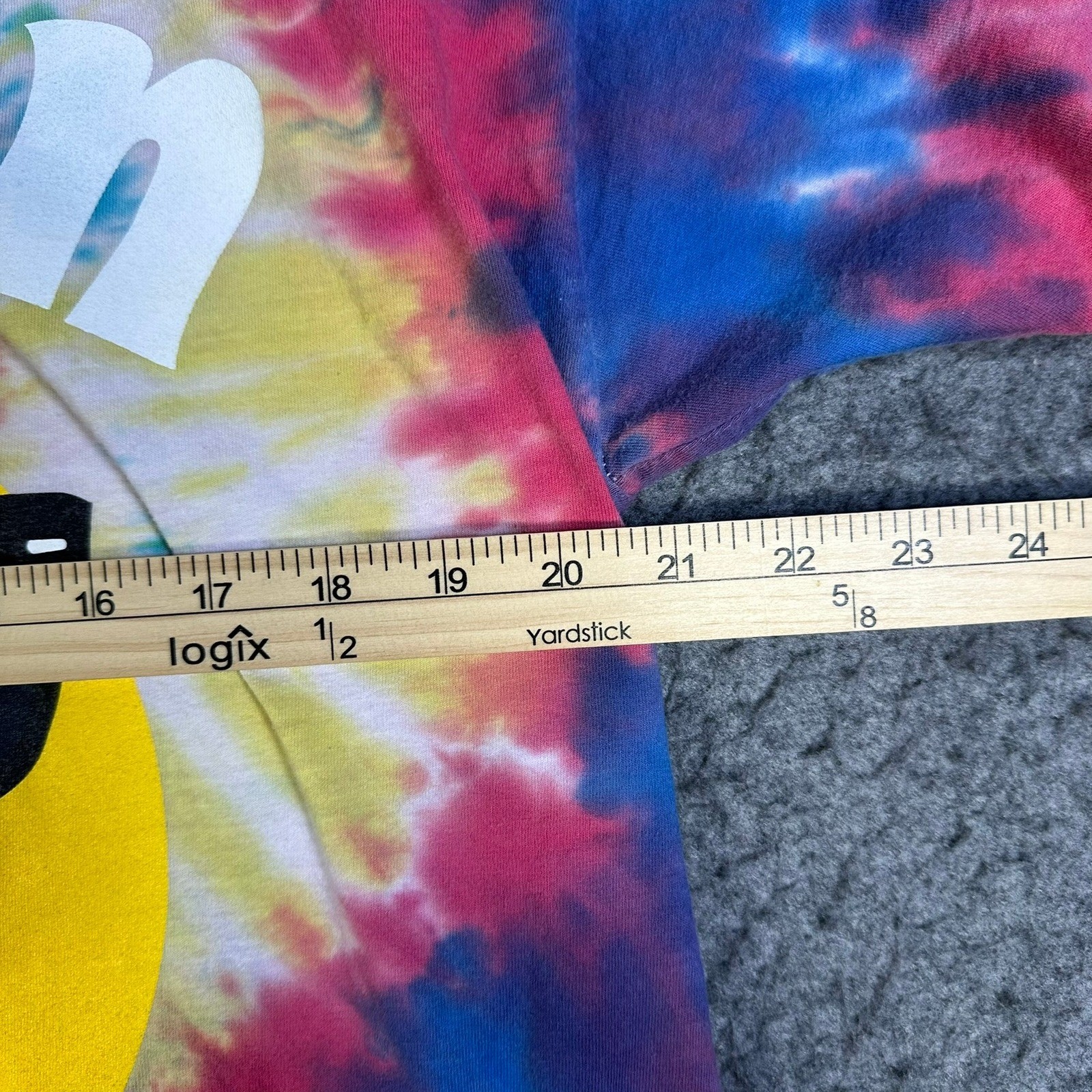 Tee Luv Mens Chillin Smiley Face Sun Tie Dye Graphic T-Shirt XL Multicolor gallery