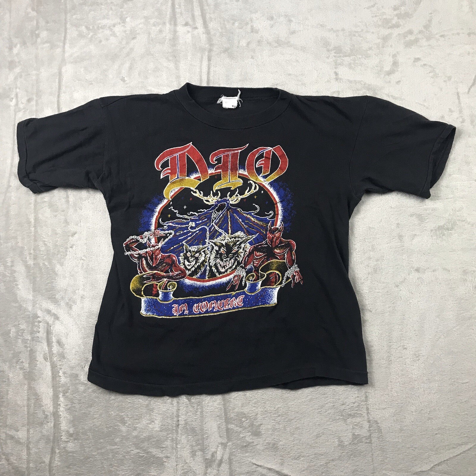 Rare Vintage DIO in Concert Shirt 80s paramount XS Read Description