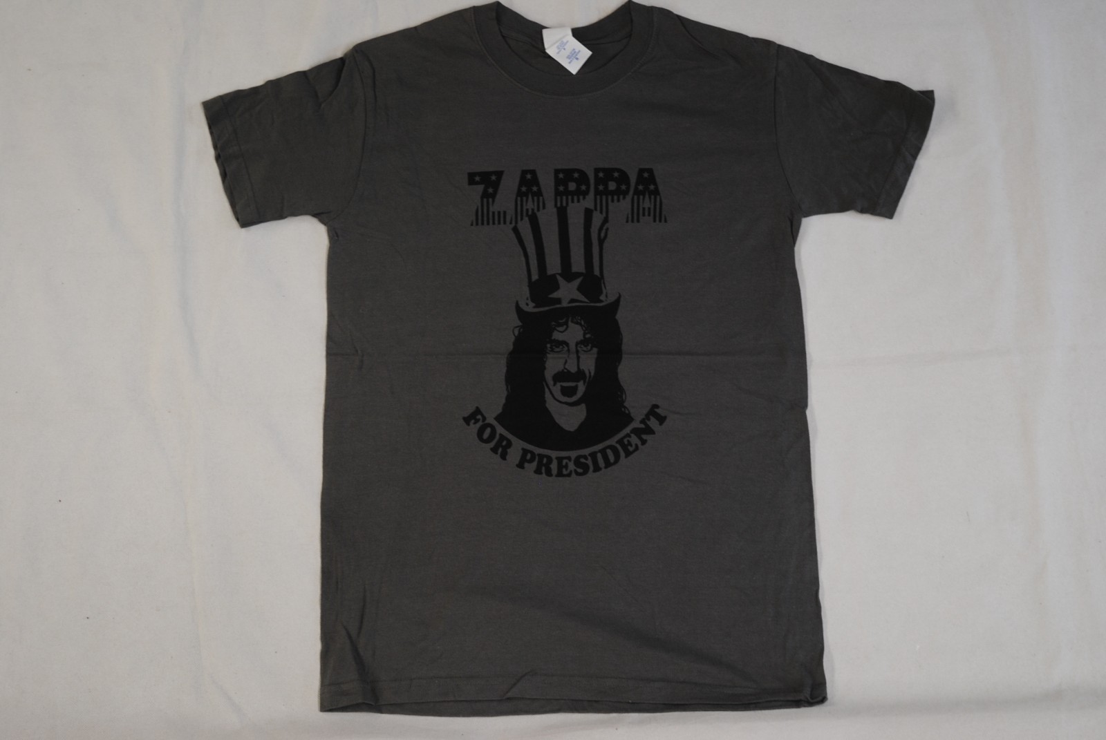 FRANK ZAPPA President T-Shirt New OFFICIAL Gray Cotton Crew Neck S/M 2010-2019 gallery