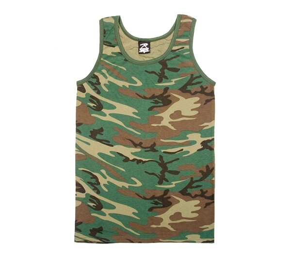 Rothco 6702 Woodland Camouflage Army Military Tank Top T-Shirt (Choose Sizes) gallery