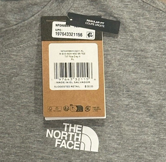 The North Face Men’s Core Box NSE Short-Sleeve T-Shirt, Pale Gray Heather, XL gallery