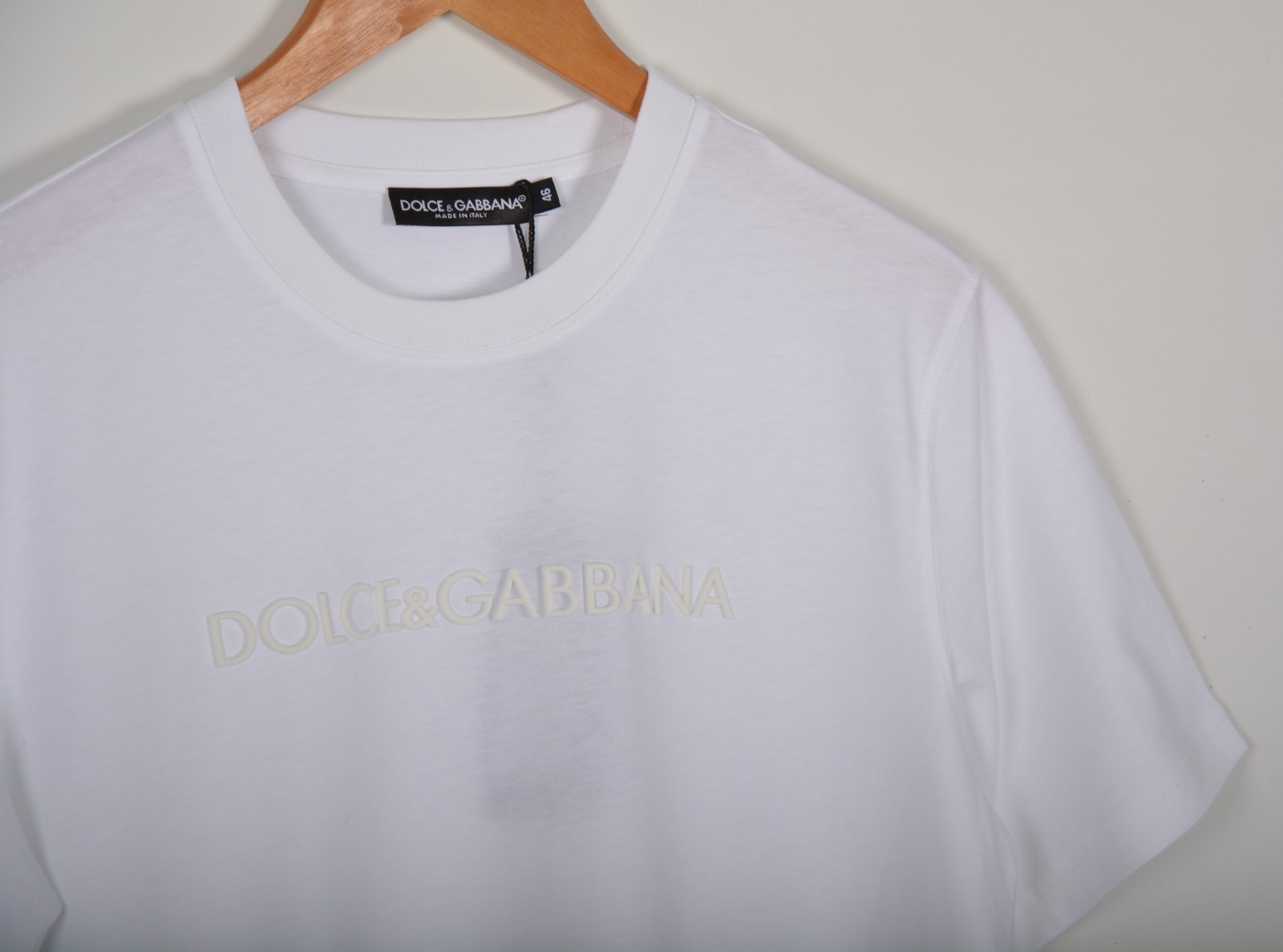 Men's Dolce & Gabbana White Tonal Logo T-Shirt Men's Size Medium gallery