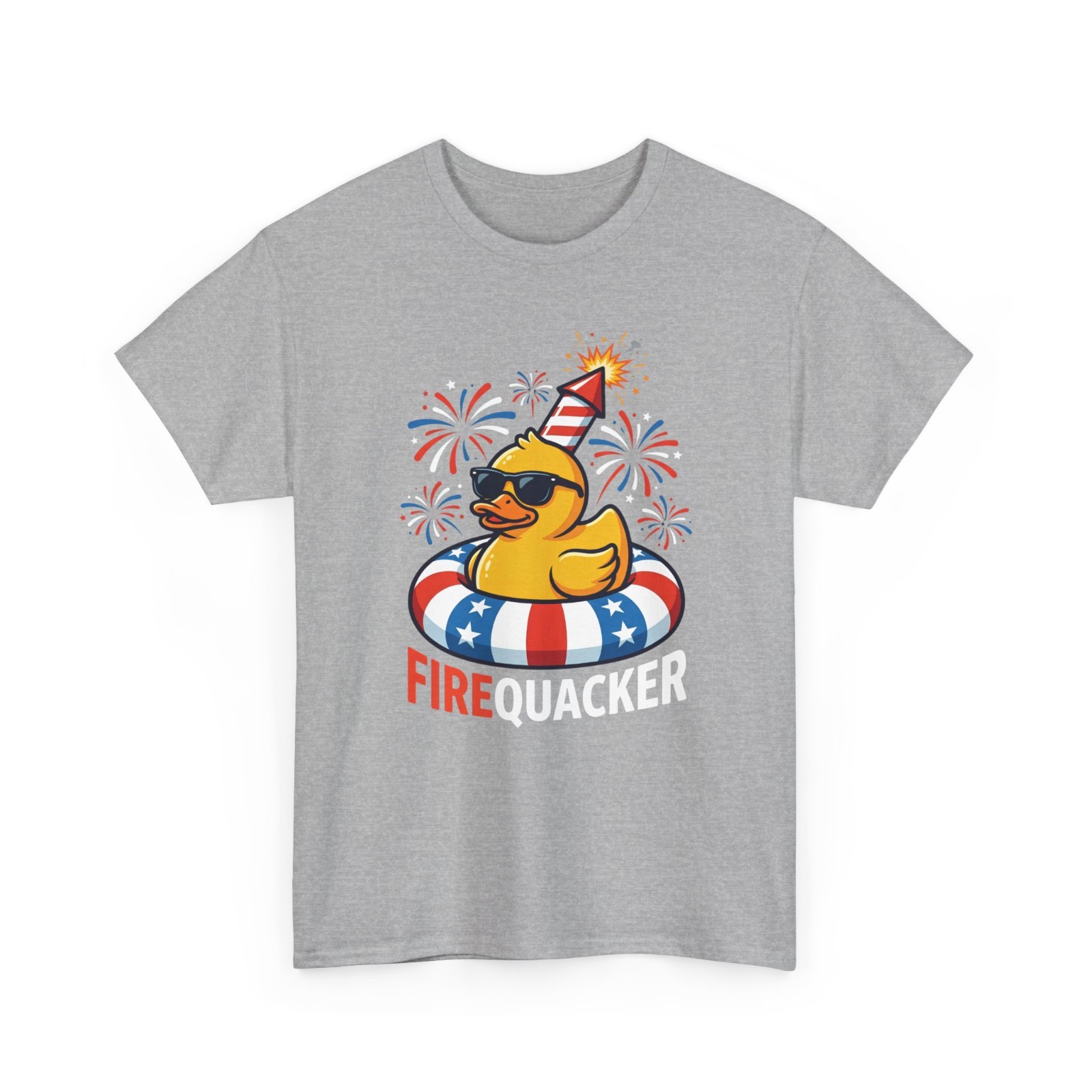 Funny Firequacker Duck Patriotic 4th of July Shirt Unisex T-Shirt