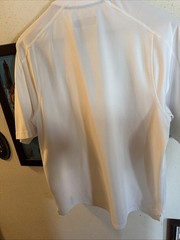 Adidas mens size M white semi sheer pullover Texas A&M short sleeve casual wear