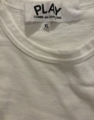 Play Comme Des Garcons Long Sleeve Tee Shirt Size XL Made In Japan White