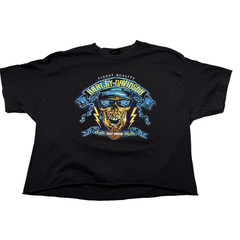 Harley-Davidson Shirt Mens Large Black Skull Scorpion Chandler AZ Pinup Cropped