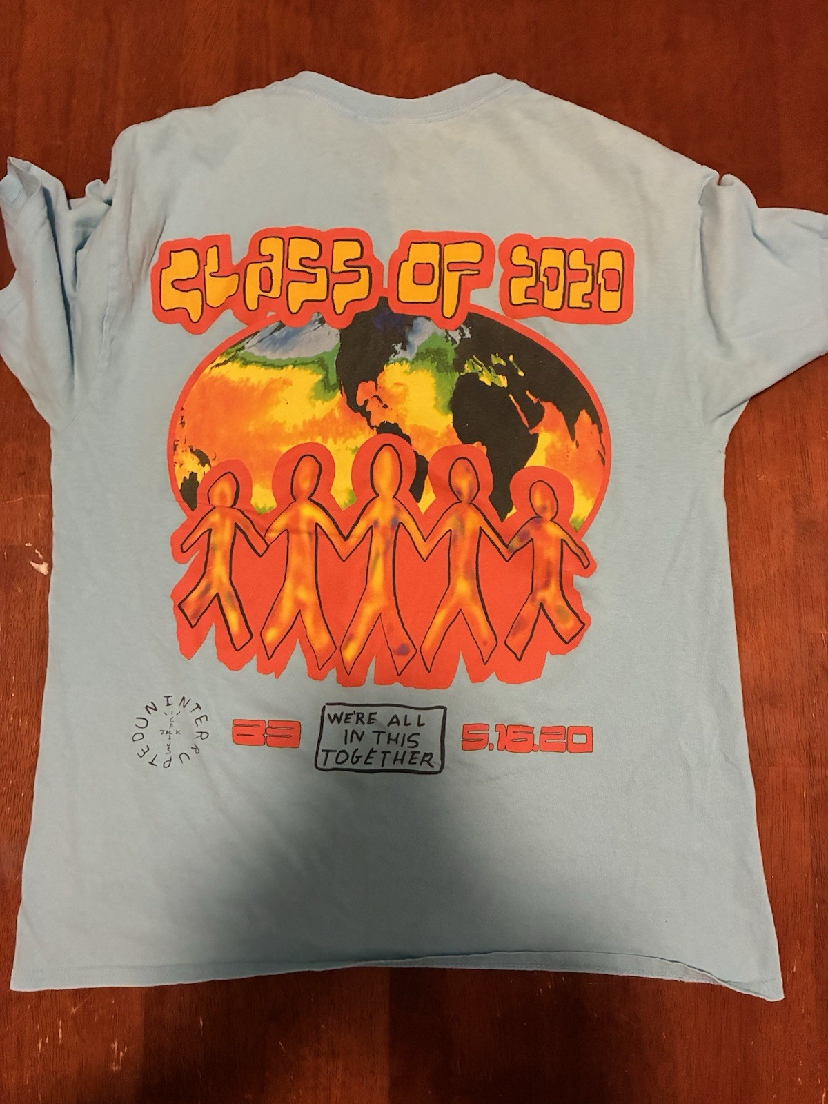 Cactus Jack Travis Scott Class of 2020 Graphic T Shirt Size Large