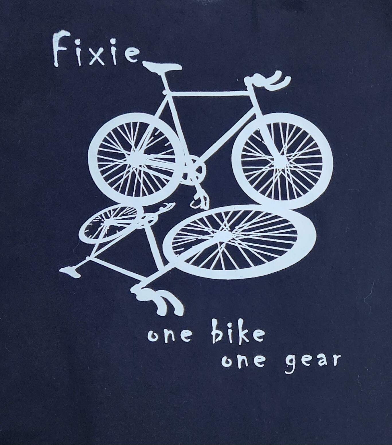 "Fixie - One Bike One Gear" T-Shirt Mens Sz Medium, Black, Cycling/Biking gallery