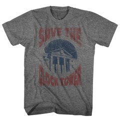 Back To The Future T Shirt Save The Clock in Graphite Heather Sizes SM – 5XL