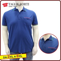 men’s short sleeve cotton polo shirt with collar PLUS SIZES from 2xl to 10xl