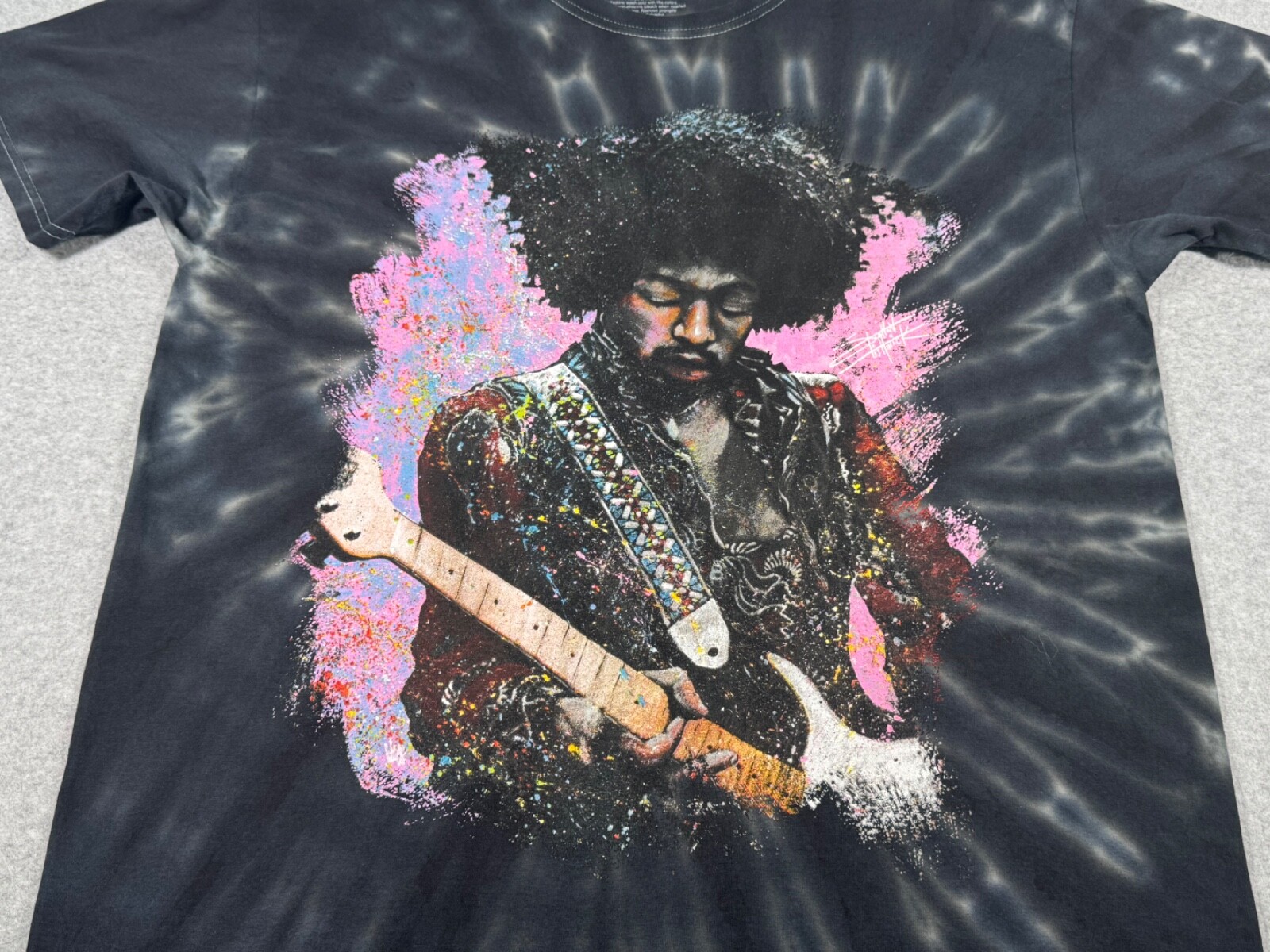 Jimi Hendrix Shirt Adult Large Black Guitarist Singer Songwriter Music Band Mens gallery