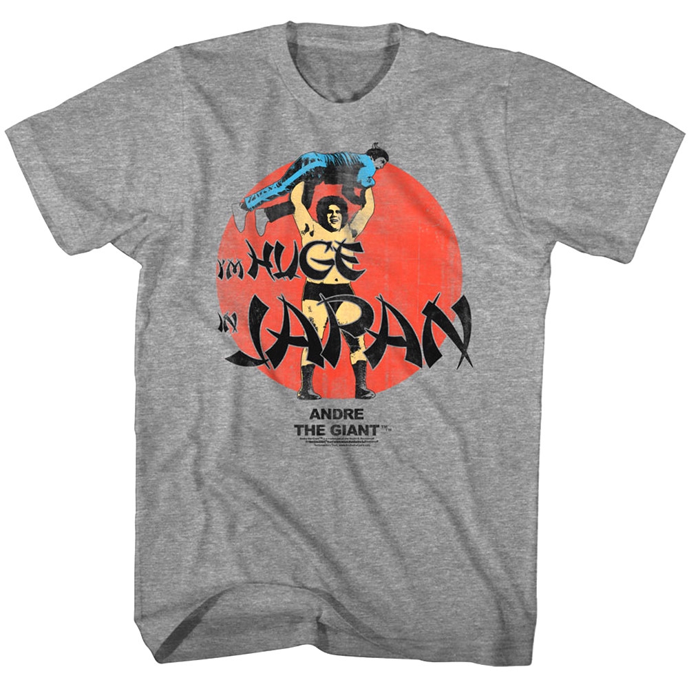Andre the Giant HUGE in Japan Wrestling Men’s T Shirt Vintage Roussimoff Funny