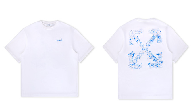 Off-White Paint Splatter Tee White - XS, S, M, L, XL gallery